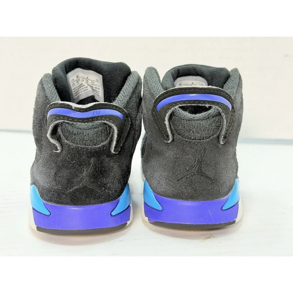 Nike Jordan 6 Retro Aqua TD Size 8C Black Purple Sneaker Shoe Toddler DV3606-004